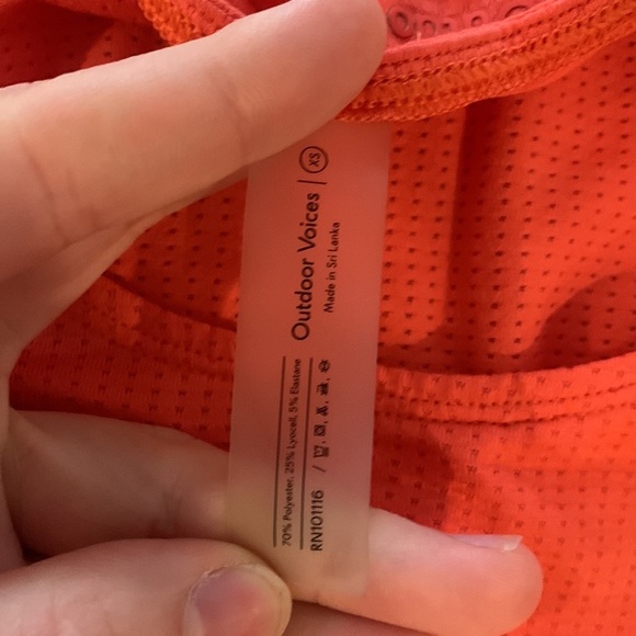 Mens outdoor voices think fast tank top hot coral size XS - Picture 2 of 3